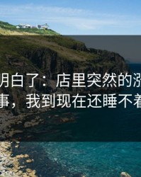 我突然明白了：店里突然的涨价这件事，我到现在还睡不着