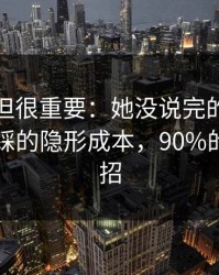 不热门但很重要：她没说完的句子里最容易踩的隐形成本，90%的人都中招